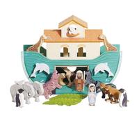 Le Toy Van - TV259 - Gioco educativo grande arca di Noè, per bambini a partire da 3 anni, 20 animali inclusi, con personaggi, Montessori, gioco ecologico, in legno FSC, colori a base d'acqua, Petilou