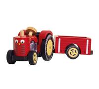 Le Toy Van - TV468 - Gioco educativo trattore giocattolo per bambini, 2 anni, giocattolo Montessori, con rimorchio magnetico, gioco in legno ecologico, senza plastica