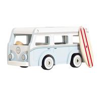 Le Toy Van - TV478 - Camper giocattolo apribile per bambini, 3 anni, in legno certificato FSC, include cucina, letto e accessori, stile retrò, gioco Montessori, dipinto con colori a base d'acqua