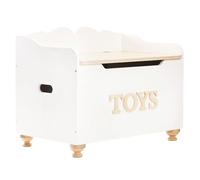 Le Toy Van - TV606 - Cassapanca porta giochi bambini legno grande, 3 anni, gioco educativo, Montessori, 68 x 43 x 53 cm, portata fino a 50 kg, con cerniere a chiusura morbida sicure per il bambino