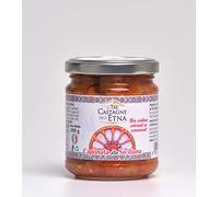 Le Tre Castagne dell'Etna Caponata alla Siciliana Artigianale - Specialità Gastronomica Vaso in Vetro 190 gr - Contorno/Antipasto Tipico Siciliano Gourmet