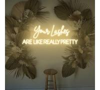 Le tue ciglia sono come un cartello al neon davvero carino, segno del salone di bellezza, luce al neon di Lashes Studio, Segno Led per salone di bellezza, decorazione personalizzata per la stanza di