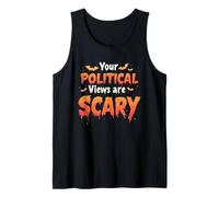 Le tue opinioni politiche sono spaventose, divertente gioco di parole di Halloween Canotta