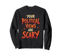 Le tue opinioni politiche sono spaventose, divertenti giochi di parole di Halloween Felpa