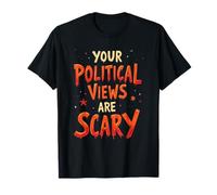 Le tue opinioni politiche sono spaventose, divertenti giochi di parole di Halloween Maglietta