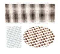 le unghie calde, Adesivi autoadesivi in acrilico con strass multicolore da 3-6 mm for telefono, PC, auto, decalcomanie artigianali(R05 Dark coffee,6mm504pcs)