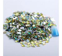 le unghie calde, Decorazione fai da te con strass a retro piatto in acrilico con occhio di cavallo, multicolore, misure multiple, 100 pezzi(18 100Pcs,5x10mm)