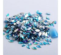 le unghie calde, Decorazione fai da te con strass a retro piatto in acrilico con occhio di cavallo, multicolore, misure multiple, 100 pezzi(20 100Pcs,6x12mm)