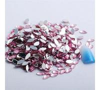 le unghie calde, Decorazione fai da te con strass a retro piatto in acrilico con occhio di cavallo, multicolore, misure multiple, 100 pezzi(4 100Pcs,3x6mm)