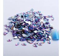 le unghie calde, Decorazione fai da te con strass a retro piatto in acrilico con occhio di cavallo, multicolore, misure multiple, 100 pezzi(19 100Pcs,5x10mm)