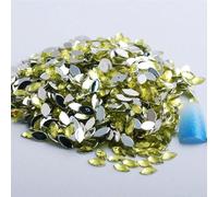 le unghie calde, Decorazione fai da te con strass a retro piatto in acrilico con occhio di cavallo, multicolore, misure multiple, 100 pezzi(8 100Pcs,7x15mm)