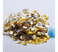 le unghie calde, Decorazione fai da te con strass a retro piatto in acrilico con occhio di cavallo, multicolore, misure multiple, 100 pezzi(3 100Pcs,7x15mm)