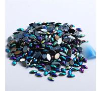 le unghie calde, Decorazione fai da te con strass a retro piatto in acrilico con occhio di cavallo, multicolore, misure multiple, 100 pezzi(14 100Pcs,7x15mm)