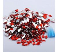 le unghie calde, Decorazione fai da te con strass a retro piatto in acrilico con occhio di cavallo, multicolore, misure multiple, 100 pezzi(7 100Pcs,7x15mm)