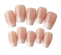 Le unghie finte francesi lunghe attaccano la stampa dell'insieme del chiodo con e l'esposizione a colori bianca per le unghie lunghe personali della bara