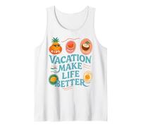 Le Vacanze Rendono la Vita Migliore Fresco Estate Vibe Spiaggia Vacanza Canotta