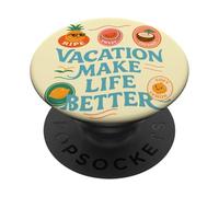 Le vacanze rendono la vita migliore Fresco Estate Vibe spiaggia Vacanza PopSockets PopGrip Adesivo