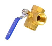 Le valvole a sfera a tre vie d'ottone con il tipo L progetta l'installazione semplice dell'accessorio per tubi per la distribuzione dei flussi nei sistemi di tubi Ferro d'ottone