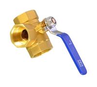 Le valvole a sfera a tre vie d'ottone con il tipo L progettano l'installazione semplice dell'accessorio per tubi per la distribuzione dei flussi nei sistemi di tubazioni bassa resistenza