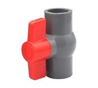 Le valvole manuali in PVC a destra funzionano a due vie per impianti idraulici Valvole resistenti alla corrosione per uso industriale e domestico Resistente alla corrosione