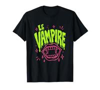 Le Vampire Funny Fangs Ragazze Donne Halloween Maglietta