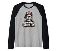 Le Vecchie Catene Non mentono mai Disc Golf Vintage Frolf Maglia con Maniche Raglan