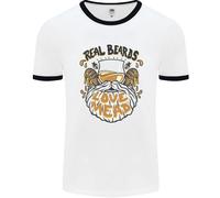 Le Vere Barbe Amano Il Mead Divertente Maglietta Ringer Di Uomo