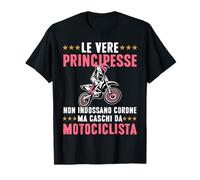 Le Vere Principesse Indossano Caschi da Motociclista Maglietta
