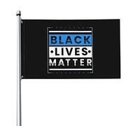 Le Vite Dei Neri Contano Bandiere Da Giardino Con 2 Occhielli Garden Flag Divertente Bandiera Da Cortile Per All'Aperto Patio Interni 90X150Cm