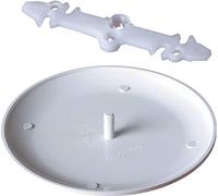 Le viti di montaggio ARLINGTON INDUSTRIES CP3540 sono invisibili sul soffitto, due viti #8-32 x 3/4 pollici e una staffa di montaggio inclusa, verniciabile, non metallica, copertura per scatola da soffitto