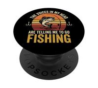Le voci nella mia testa mi stanno dicendo di andare a pescare design PopSockets PopGrip Adesivo