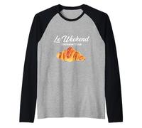 Le Weekend Coffee Club Cucina Francese Croissant Lover Retro Maglia con Maniche Raglan