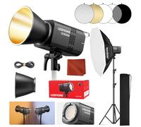 LE200Bi/LE300Bi Kit Godox luce continua con softbox, treppiede CRI98+, controllo Bluetooth/DMX per studio (nero, LE300BI)
