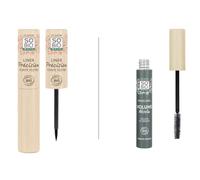 LÉA NATURE SO Bio Etic | Routine Trucco Occhi - Eyeliner Precision (Nero - 3 ml) + Mascara Volume Assoluto (Nero - 8 ml) | Certificato bio | 100% di pigmenti di origine naturale | Made in France