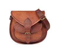 LEABAGS a mano da donna | Borsa a tracolla in vera pelle di alta qualità | Borsa a spalla | Borsa da donna per lavoro, università, scuola e tempo libero | L (28 x 23 x 8 cm) | Vintage Cognac