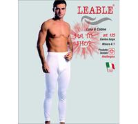 LEABLE 125 Mutanda Uomo Gamba Lunga Cotone sulla Pelle Esterno Lana 4 5 6 7
