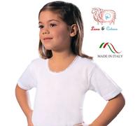 LEABLE 3 MAGLIA BIMBA LANA E COTONE MANICA CORTA 144