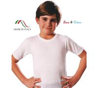 LEABLE 3 MAGLIA BIMBO LANA E COTONE MANICA CORTA 92