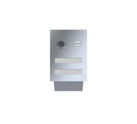 LEABOX cassetta postale passante a muro con citofono e telecamera in acciaio inox 2 volte ELCOM BTC 200/500