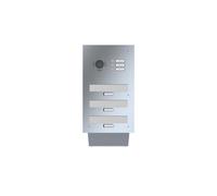 LEABOX cassetta postale passante a muro con citofono e telecamera in acciaio inox 3 volte ELCOM BTC 200/500