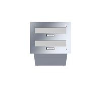 LEABOX cassetta postale passante a muro doppia in acciaio inox
