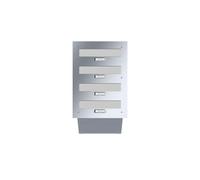 LEABOX cassetta postale passante a muro quadrupla in acciaio inox