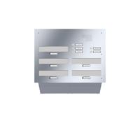 LEABOX cassetta postale passante a muro quintupla con citofono in acciaio inox