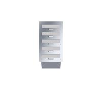 LEABOX cassetta postale passante a muro quintupla in acciaio inox