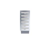 LEABOX cassetta postale passante a muro sestupla in acciaio inox