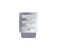 LEABOX cassetta postale passante a muro tripla in acciaio inox