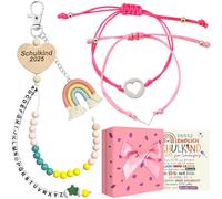 LEACCO Regalo di scuola per ragazze con catena di calcoli di 1° classe madre figlia bracciale scolastico 2025 ragazza bracciale catena di calcoli per la scuola