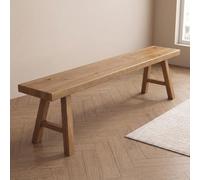 Leaceuv Panchina da Giardino in Legno Massello di Olmo, Panca da Esterno e Interno a 2 Posti, Panchina da Terrazzo e Veranda Stile Rustico, Ideale come Panca Ingresso per Scarpe(100x26x45cm)