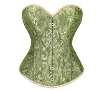 LEACOOLKEY - Top da donna, corsetto gotico, push-up, bodyshaper, cincher per la vita, per Halloween e Carnevale, XS-XXL, verde, M