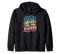 Lead Never Follow Leaders Leadership Forte e audace ||- Felpa con Cappuccio